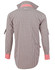 Men's long-sleeve roll-up shirt in black and white gingham check with red accents. Features a logo.