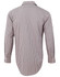 A men's long-sleeve shirt featuring a brown and white gingham check pattern. The shirt has a brand logo.