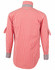 Men's roll-up long sleeve shirt in red and white gingham check pattern with a contrasting collar and buttoned cuffs.