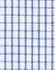 A close-up of a blue and white mini check pattern fabric used in a women's button-up shirt.