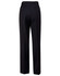 Men's wool blend stretch flexi waist pants in black, featuring a straight leg design and back pockets.