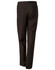 Brown men's polyviscose stretch pants with a tailored design, featuring two back pockets and a logo.