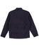 A dark navy polar fleece jacket with a full zip and no visible front detailing, featuring a logo on the back.
