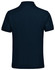 A dark navy unisex polo shirt featuring a classic collar, short sleeves, and a logo on the front.