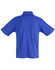 A blue children's traditional polo shirt with a collar and short sleeves, featuring a logo.