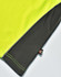 A vibrant high-visibility yellow and charcoal polo shirt featuring stitching details and a logo.