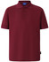 A red men's polo shirt with a collar, short sleeves, and a logo on the chest.