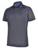 A dark grey short sleeve polo shirt with a subtle contrast piping and a logo on the chest.