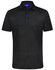 Men's short-sleeve polo shirt in black, featuring a collar and a logo on the chest. Made from bamboo charcoal fabric.