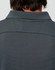 A dark grey men's bamboo charcoal long-sleeve polo shirt, focusing on the back collar and textured fabric.