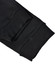 Black poly/cotton terry sweat pants with ribbed cuffs and a logo. Suitable for casual comfort.