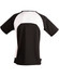 Men's Premier Tee Shirt in black and white, featuring a mesh back and short sleeves. Includes a logo.