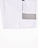Unisex utility stretch cargo work shorts in white with a grey pocket detail and branding on the waistband.