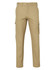 Stout fit cargo pants in a light tan colour with drill pant pockets on the leg and a logo present.