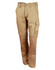 Light weight semi-fitted Cordura work pants in a tan colour, featuring multiple pockets and a logo branding.