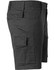 Unisex cotton stretch ripstop work shorts in black, featuring multiple pockets and a stylish fit.