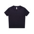 A dark navy short-sleeve T-shirt with a crew neck and a branded label.