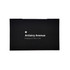 A black pouch featuring a logo, containing an RPET lens cloth set for cleaning devices.