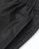 Lightweight nylon waterproof rain pants in black, featuring an elastic waistband and a smooth finish.