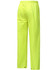 Lightweight waterproof rain pants in bright yellow with an elastic waistband and two side pockets.
