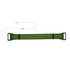 A foldable camp light in green, featuring a charging cable and a sleek, elongated design.