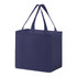 A navy blue non-woven tote bag with two sturdy handles and no additional details.