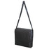 A black messenger bag with a long adjustable shoulder strap and a front flap.