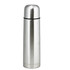 A drink bottle in a sleek stainless steel design with a rounded cap and a polished finish.