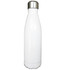 A drink bottle in a sleek white finish with a stainless steel cap and a smooth, curved design.
