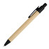 Aquila pen featuring a natural kraft barrel and black accents, designed for writing. Includes a logo on the barrel.