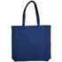 A navy blue tote bag with long handles and a simple, unadorned design.