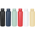 A drink bottle collection featuring black, navy, mint, red, white, and yellow colours, each with a sleek design and branding.