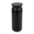 A black drink bottle with a sleek design and a twist-top lid. It features a logo on the body.