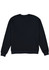 A black crew sweatshirt with long sleeves and a round neckline, featuring a simple design and no visible branding.
