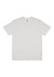 A plain white men's short sleeve tee with a simple design and a small logo.