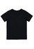A black short sleeve tee for kids, featuring a plain back design and a simple silhouette.
