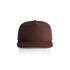 A brown cap with a curved brim and a simple design, featuring a logo on the front.