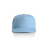 A light blue cap featuring a structured design and a logo on the front. Ideal for casual wear or outdoor activities.