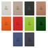 A collection of washable paper notebooks in various colours, including white, beige, orange, red, green, and blue, featuring a logo.