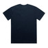 A navy oversized tee with a simple design featuring a logo on the back.