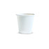 A white compostable paper coffee cup, 180ml in size, featuring a simple design and a smooth, unprinted surface.
