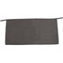 A dark grey waist apron with a central pocket and ties on each side. Features a simple design.