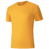 A yellow Saharah dryfit tee shirt with a simple design and crew neck, featuring a branding logo.