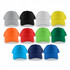 A collection of Classic 5 Panel Trucker Mesh Caps in various colours: grey, black, white, yellow, red, orange, green, navy, and blue.
