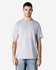 A grey adult t-shirt with a relaxed fit, featuring short sleeves and no visible brand label.