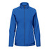 A women's full zip jacket in a vibrant blue colour with a sleek design and a logo on the front.