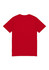 A red short sleeve tee with a plain back and no visible branding.