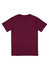 A maroon short sleeve tee with a plain back and a logo on the label.