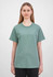 A women's short sleeve tee in a soft green colour, featuring a classic crew neck and a relaxed fit.