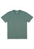 A men's short sleeve tee in a muted green colour, featuring a simple design and a logo.